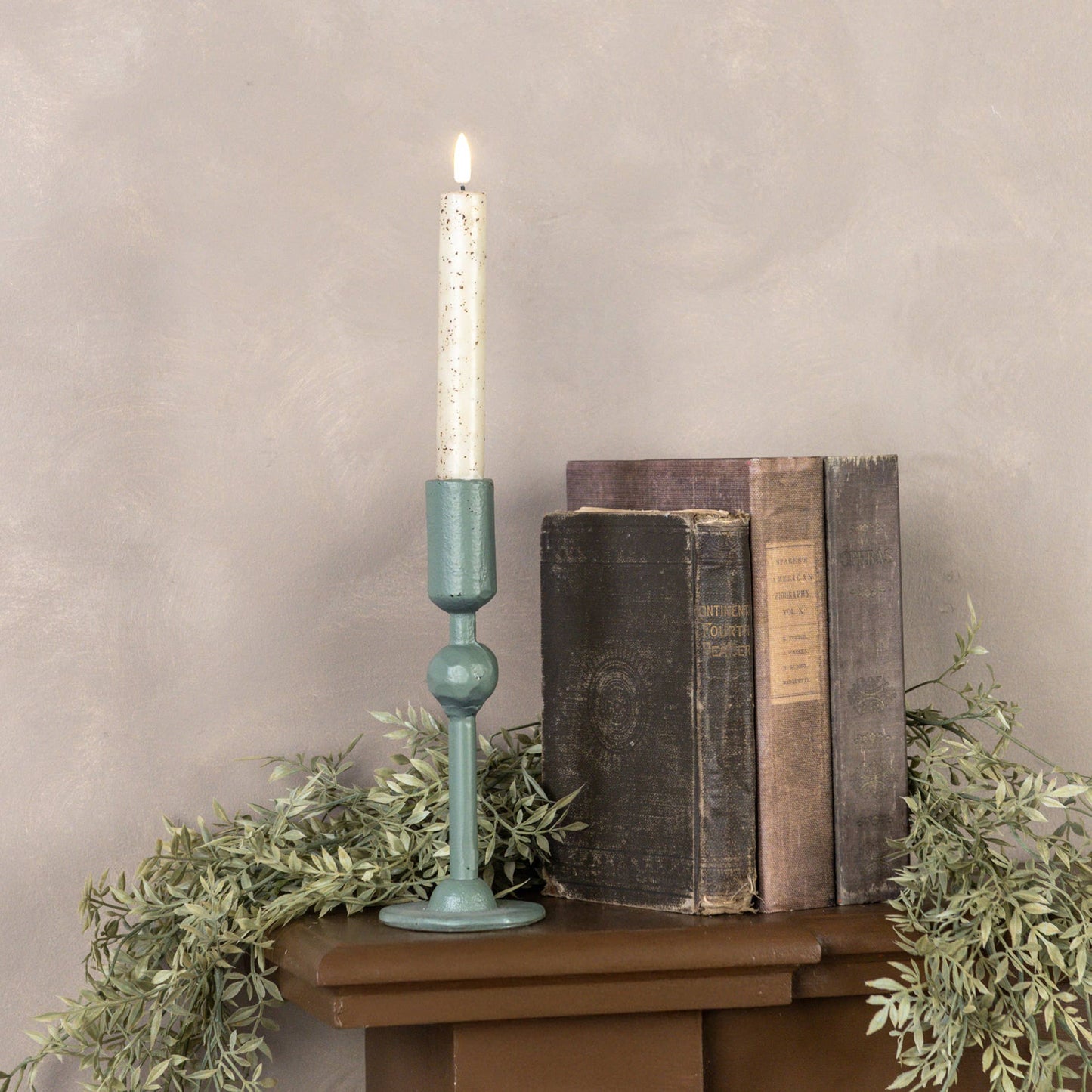 8.25" TEAL CANDLESTICK