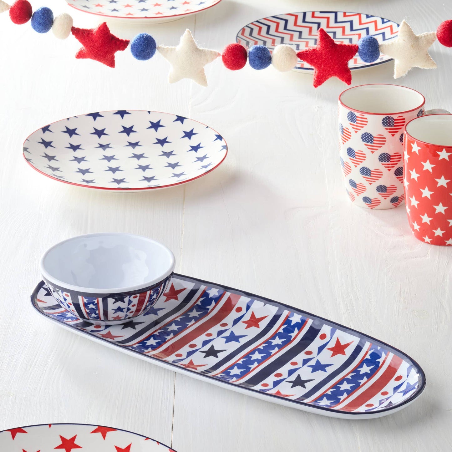 4th Oval Tray w/ Dip Bowl