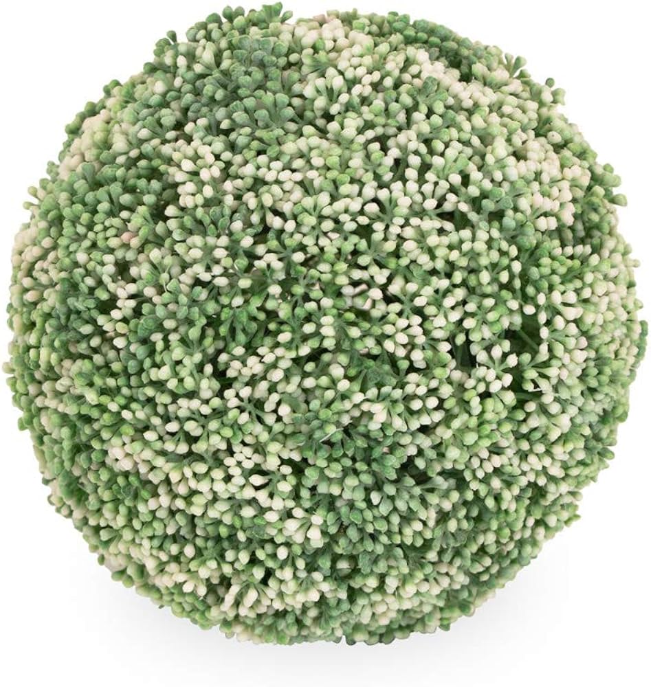 WHITE FLORAL MULBERRY BALL