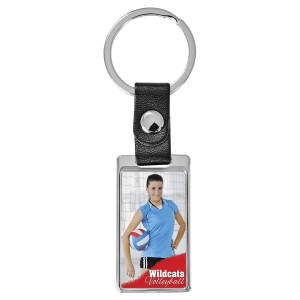 Keychain w/leather rec