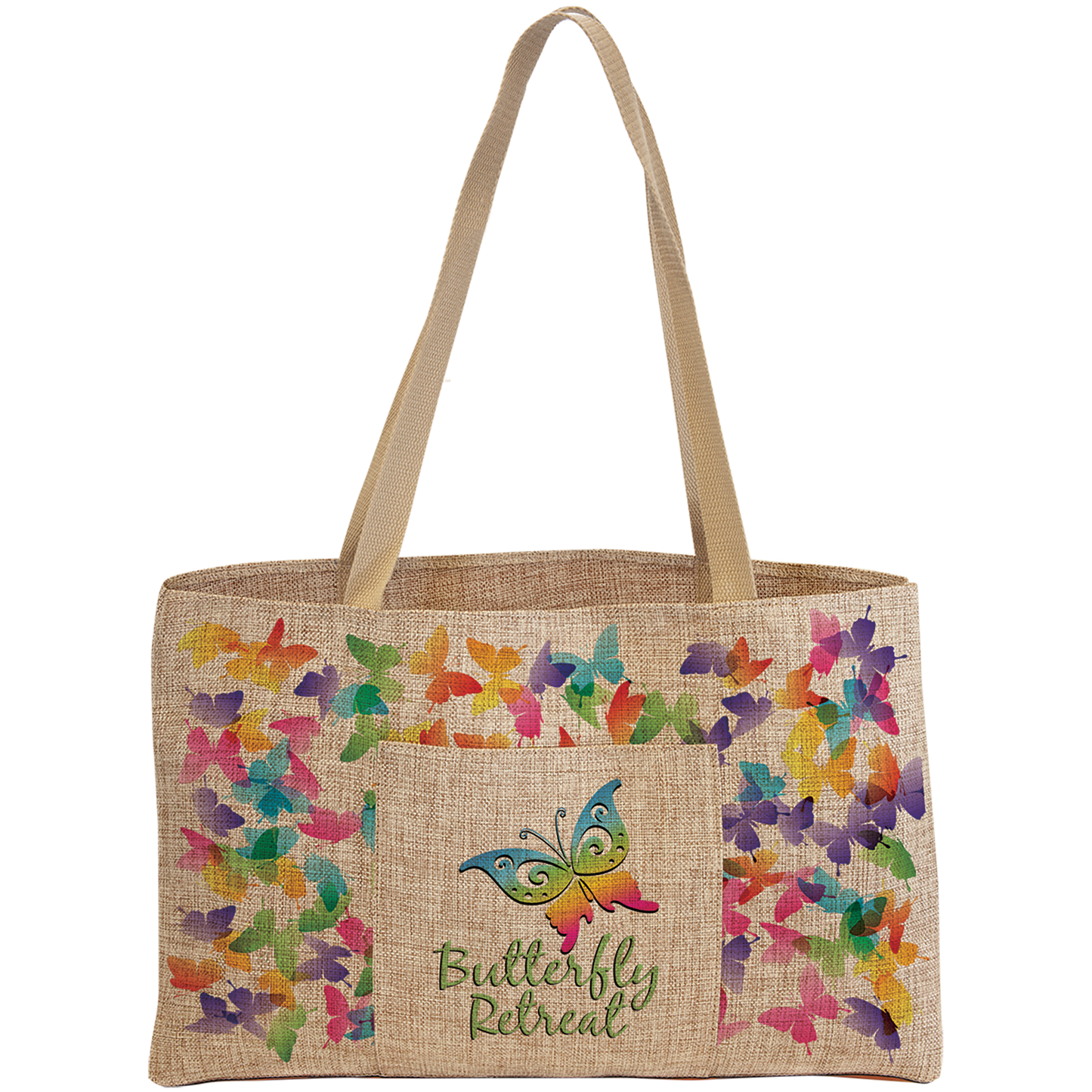 Gusset Bag Burlap 19x12
