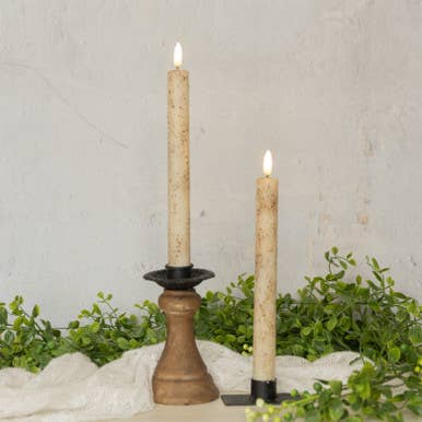 3D CREAM TAPER CANDLE