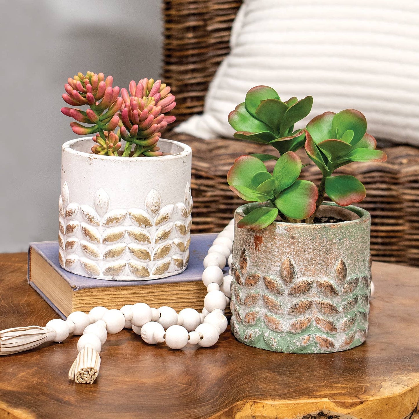Cement Planter Gold
