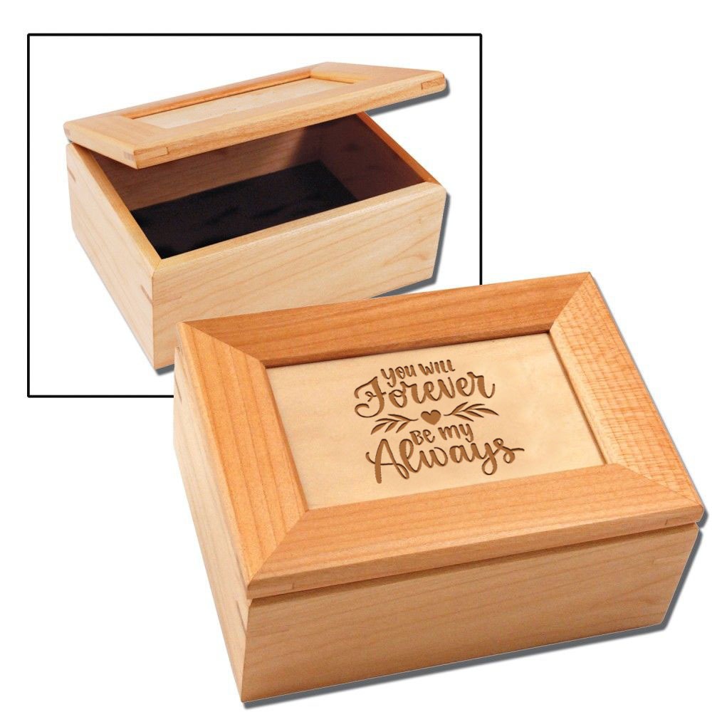 Alder Wood Box - Laser Engraved