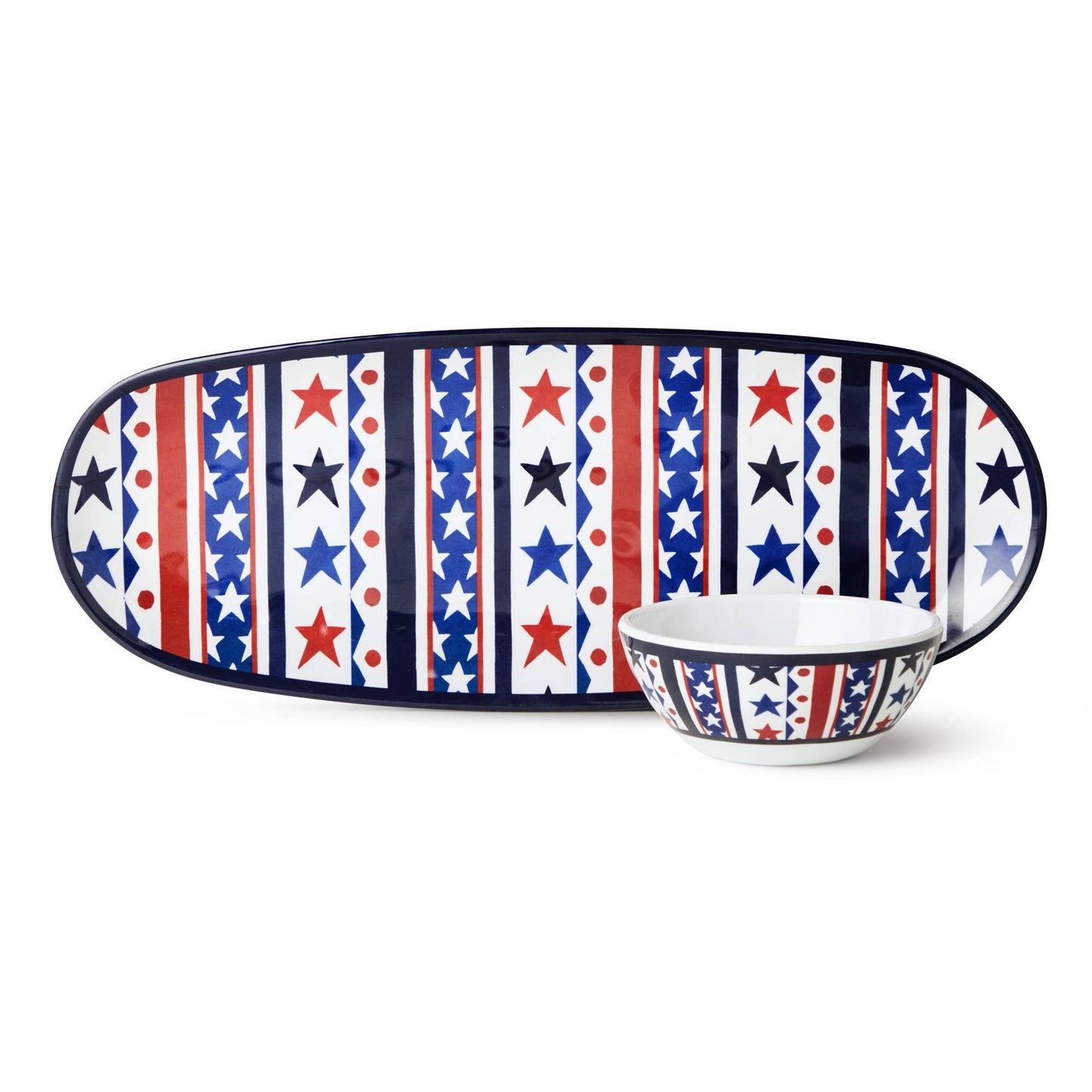 4th Oval Tray w/ Dip Bowl