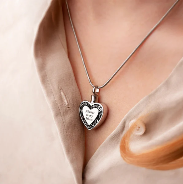 Heart Urn Necklace-Ornate