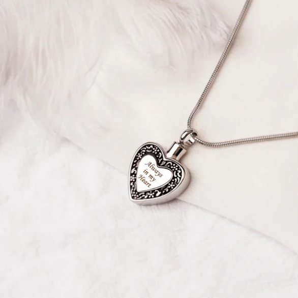 Heart Urn Necklace-Ornate