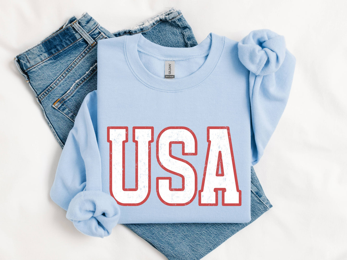 USA Sweatshirt Blue