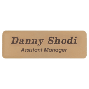 Name Badge Brass