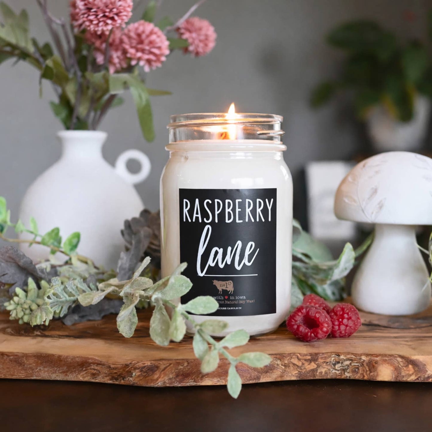 Mason Candle Raspberry