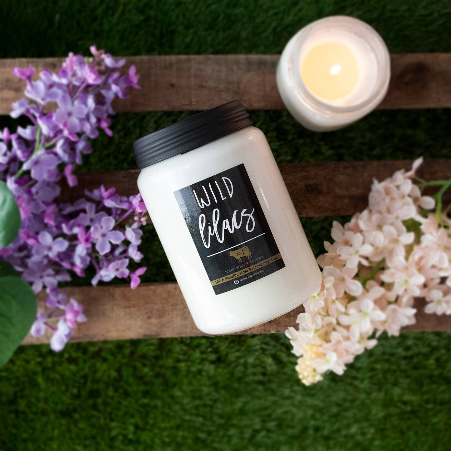 Mason Candle Lilacs