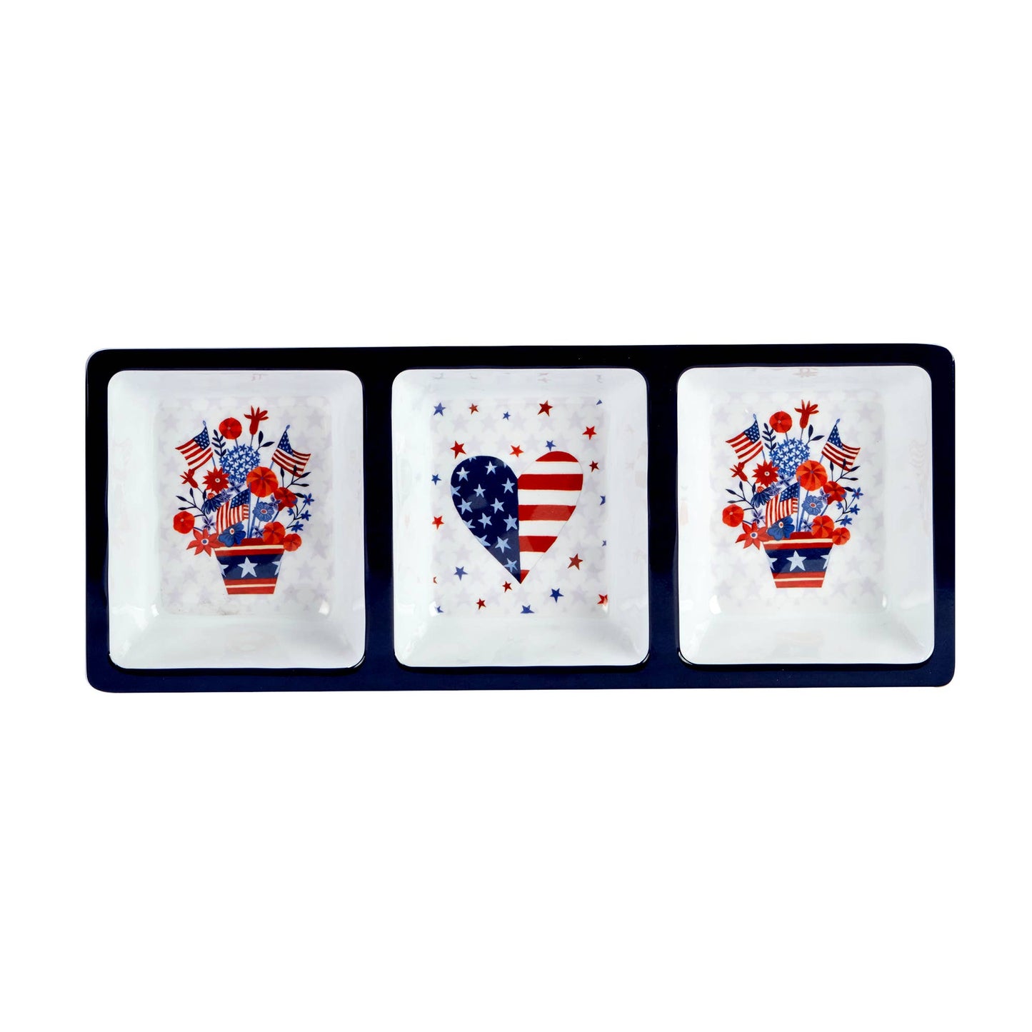 July 4 3-Section Tray