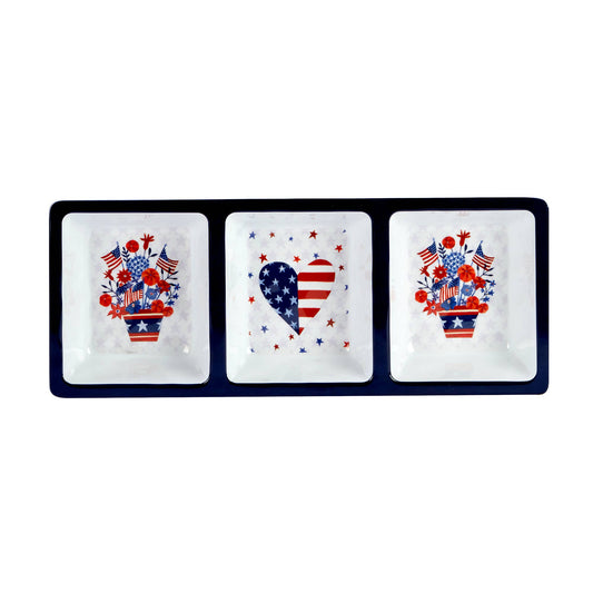 July 4 3-Section Tray
