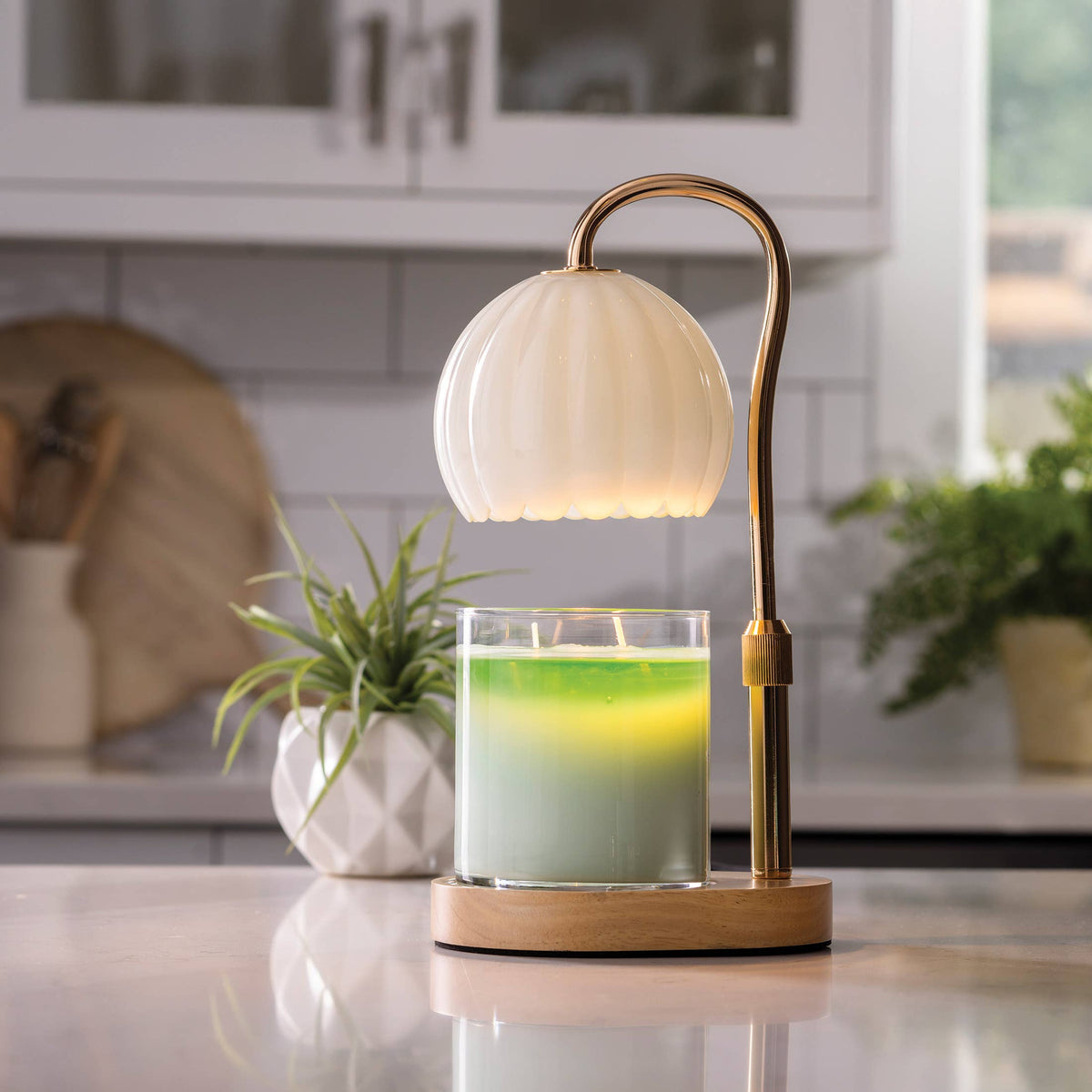 Candle Lamp Milk Glass