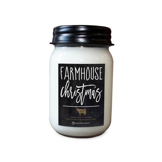 Mason Jar Candle Farm Christmas