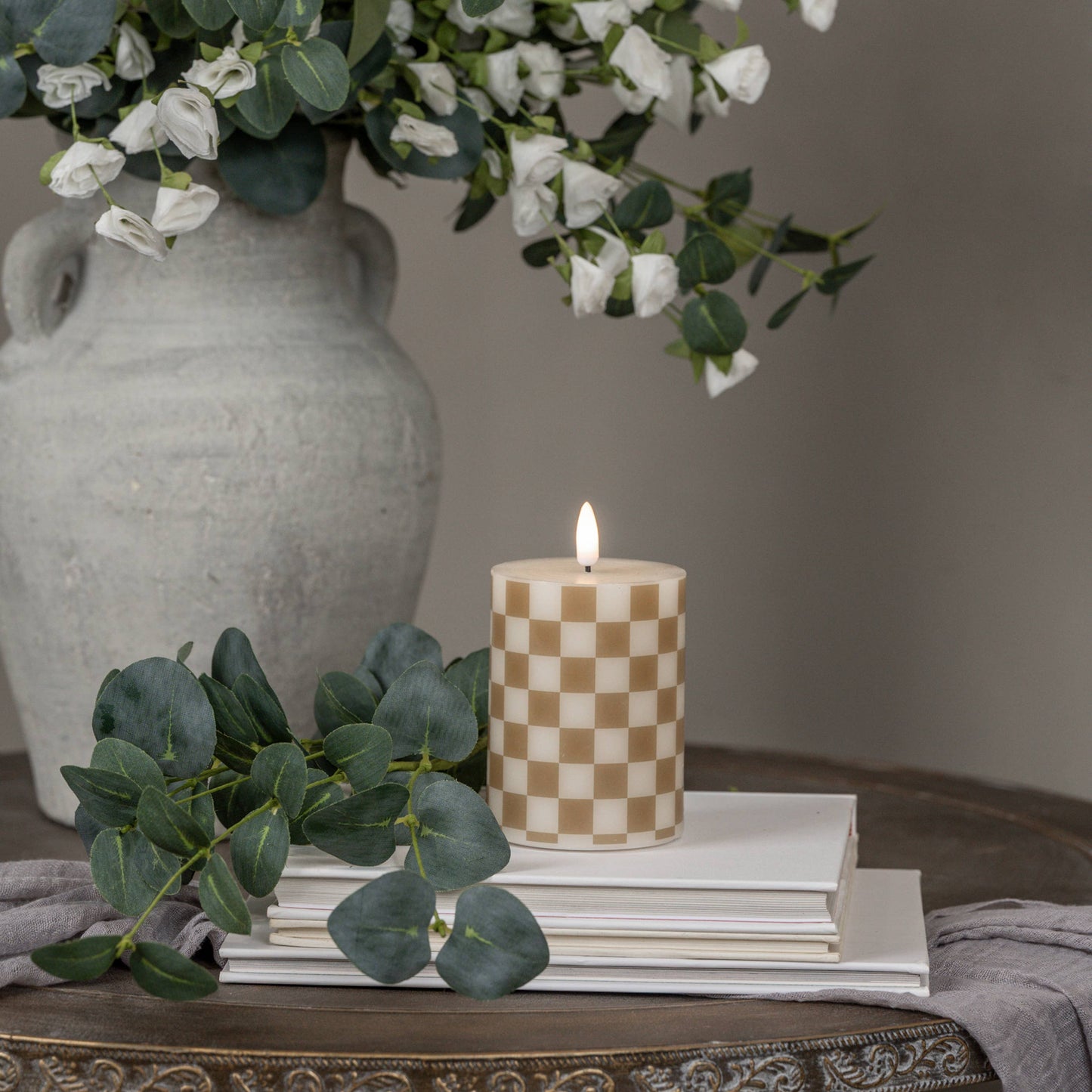 Candle Checkered 4"