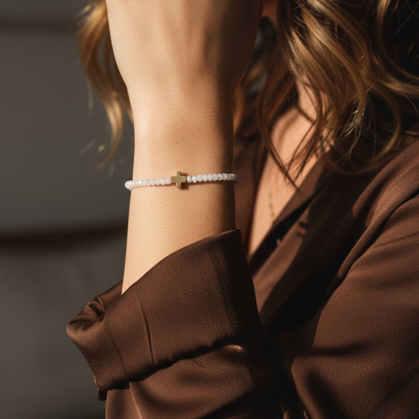 Faith Over Fear Moonstone Bracelet