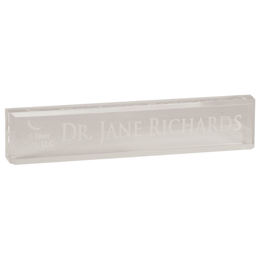 Desk Wedge Acrylic clear 2x8