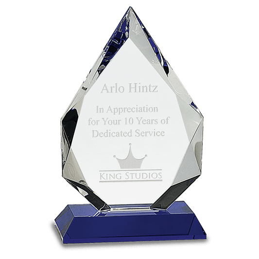Crystal Dimond Trophy Blue