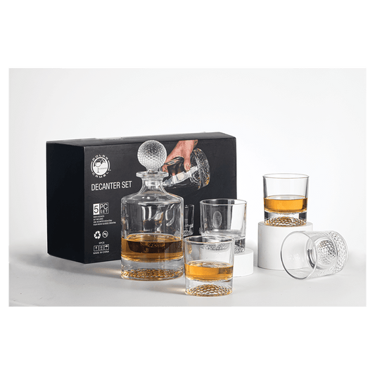 Decanter Golf and glasses