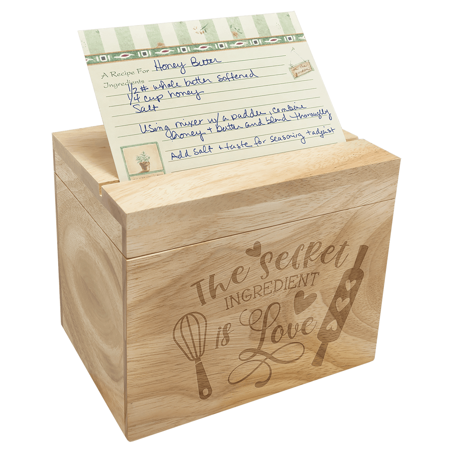 Recipe Box Wood