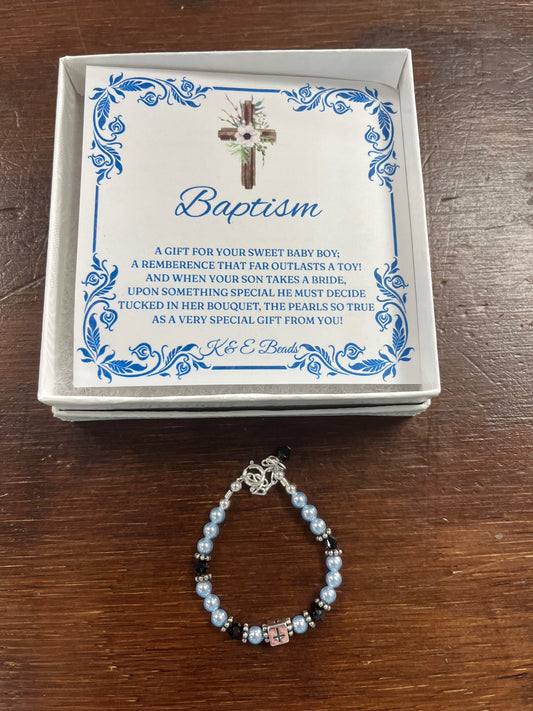 Baptism Bracelet Blue