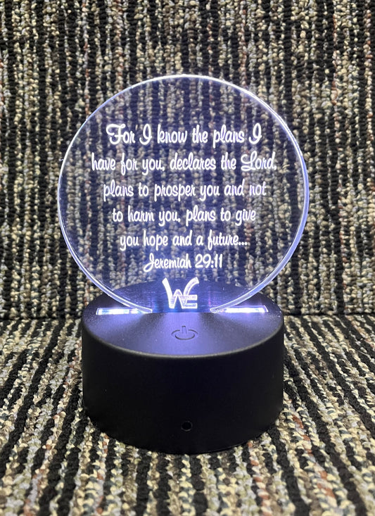 Acrylic with LED Base Light