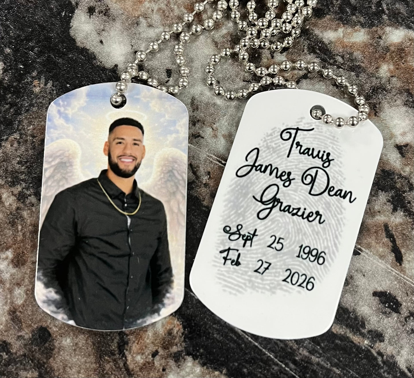 Travis Grazier Memorial Tags
