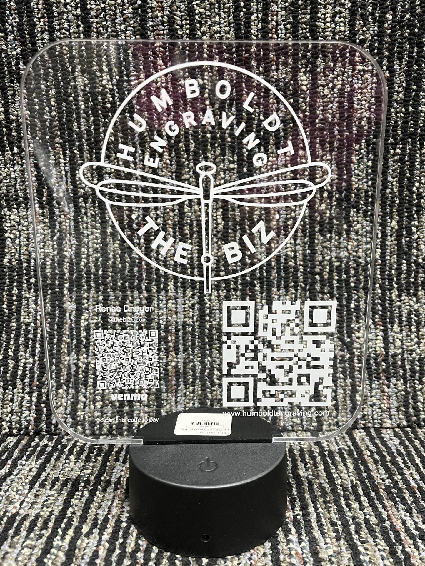 Acrylic with LED Base Light