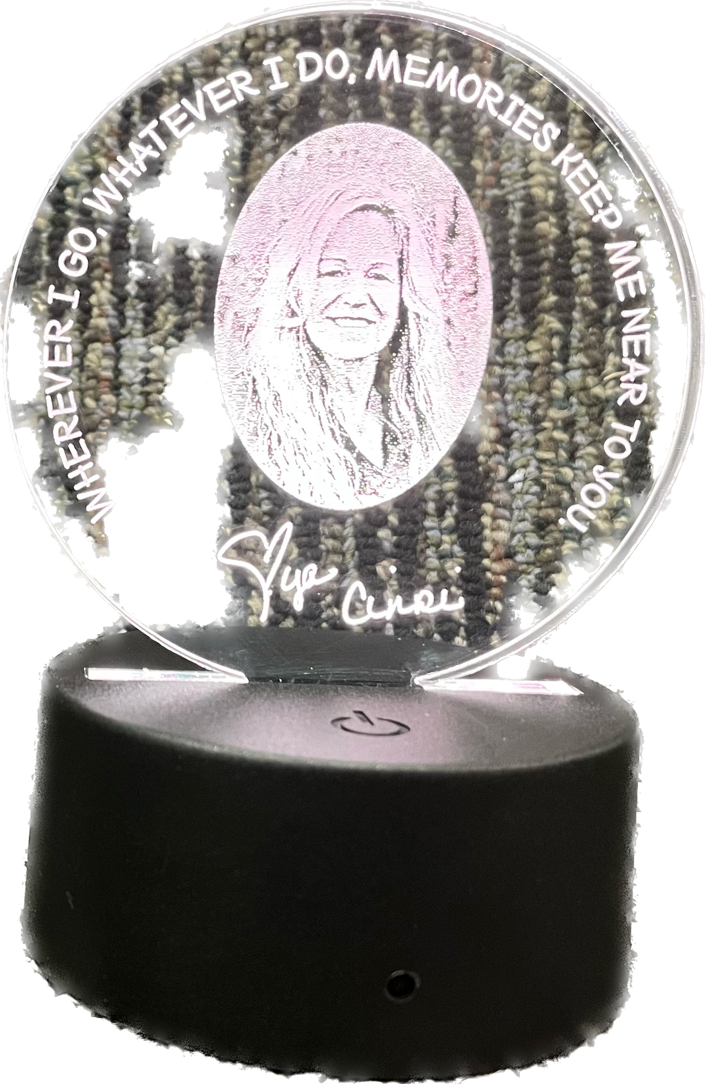 Acrylic with LED Base Light