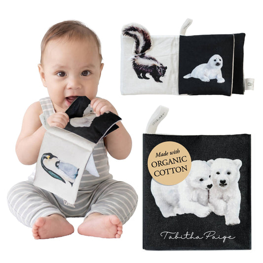 Crinkle Book bl/wh
