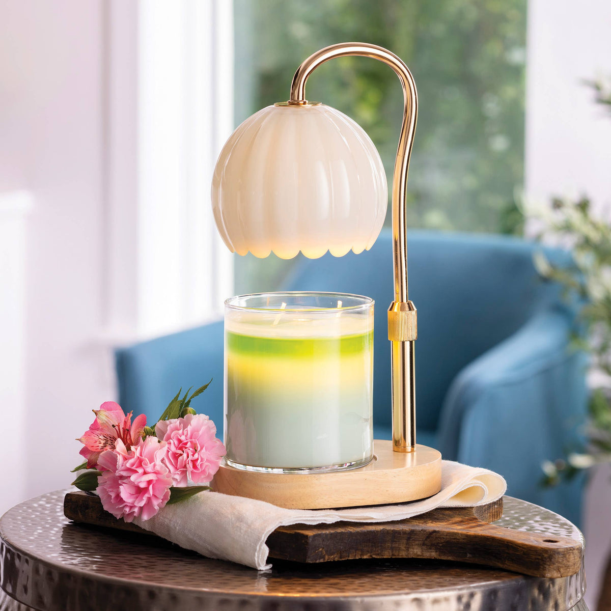 Candle Lamp Milk Glass
