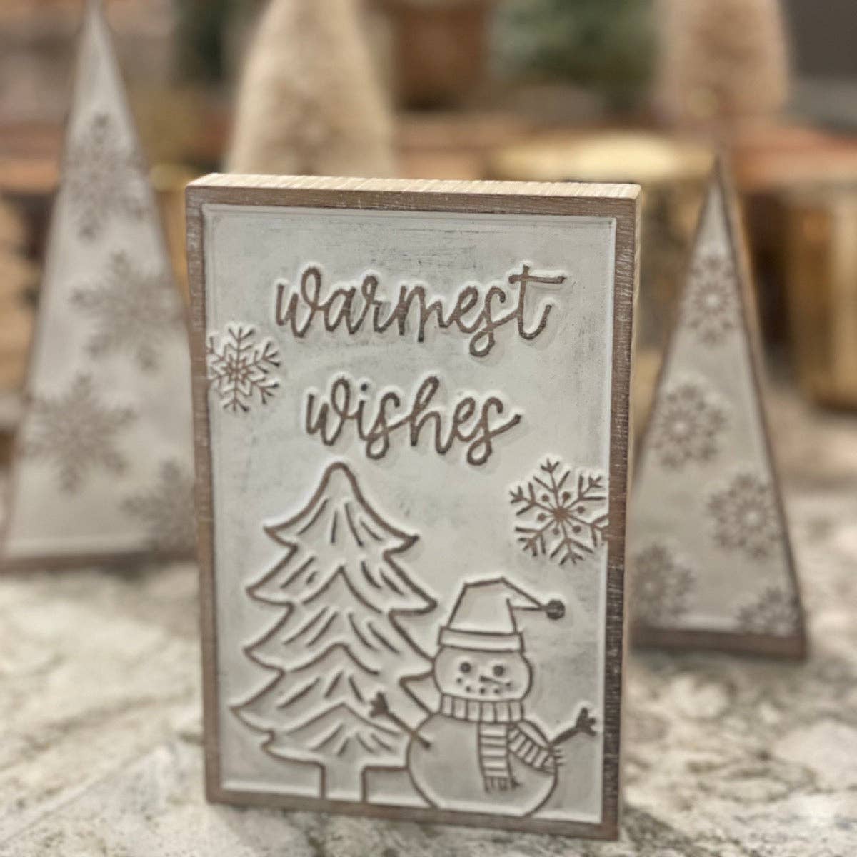 Warmest Wished Carved Block