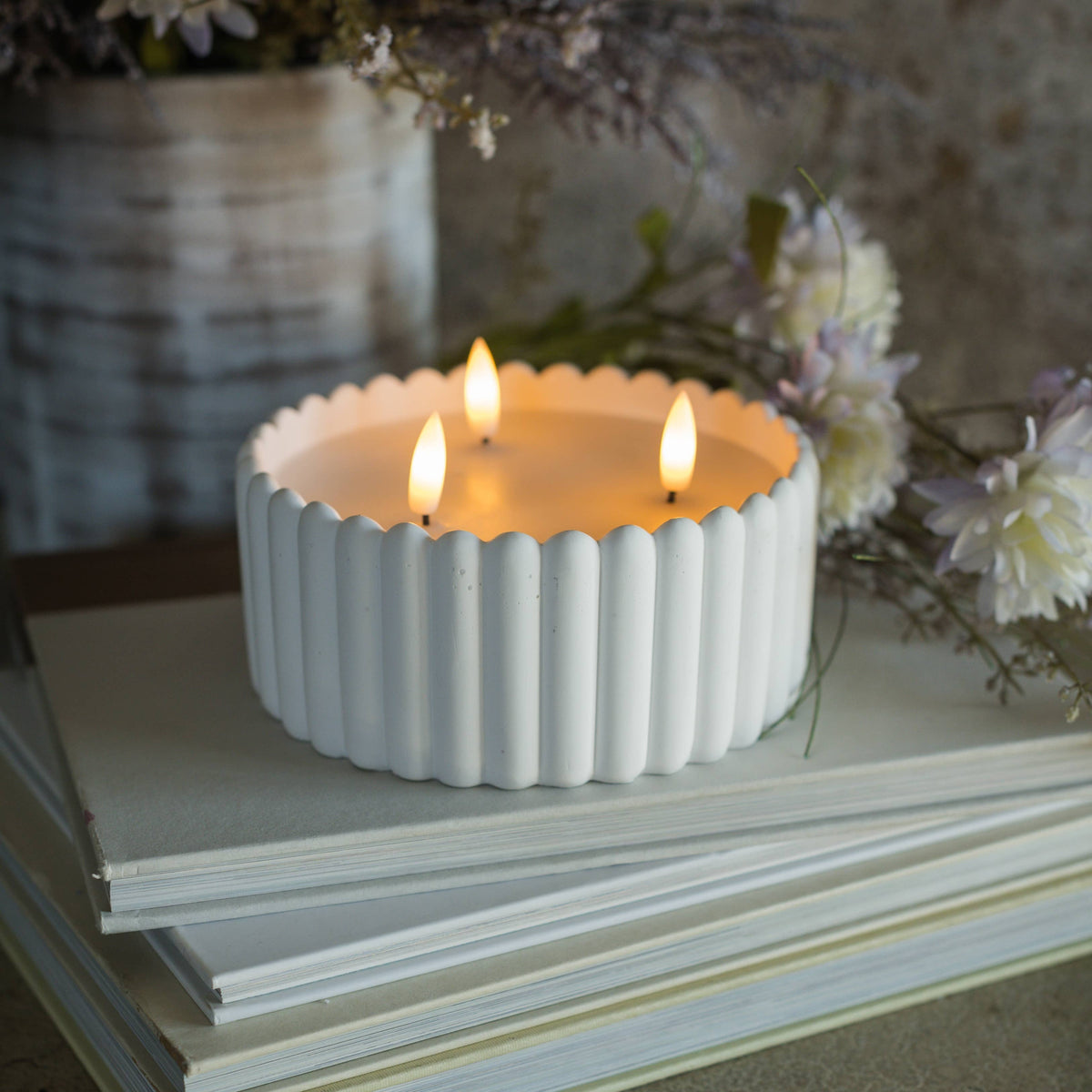 WHITE 3 WICK