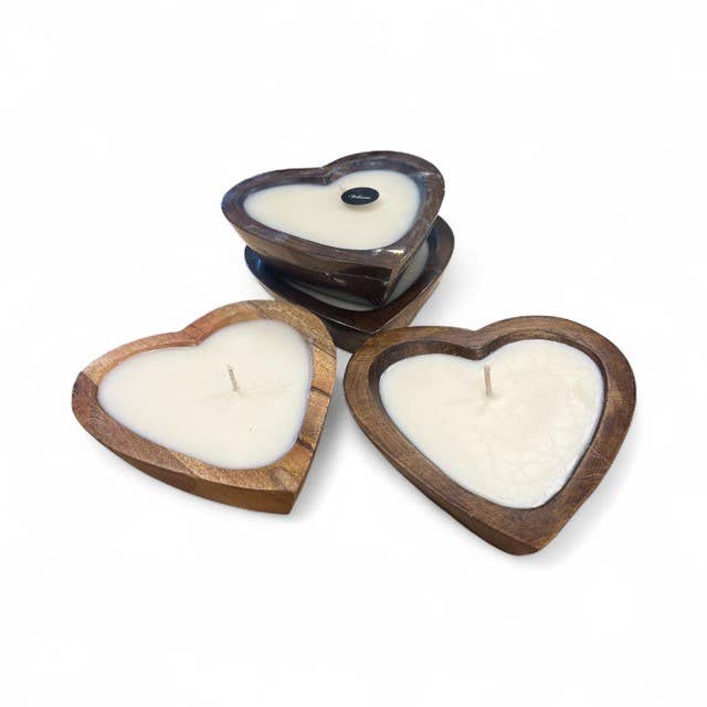 Heart Candle Wood