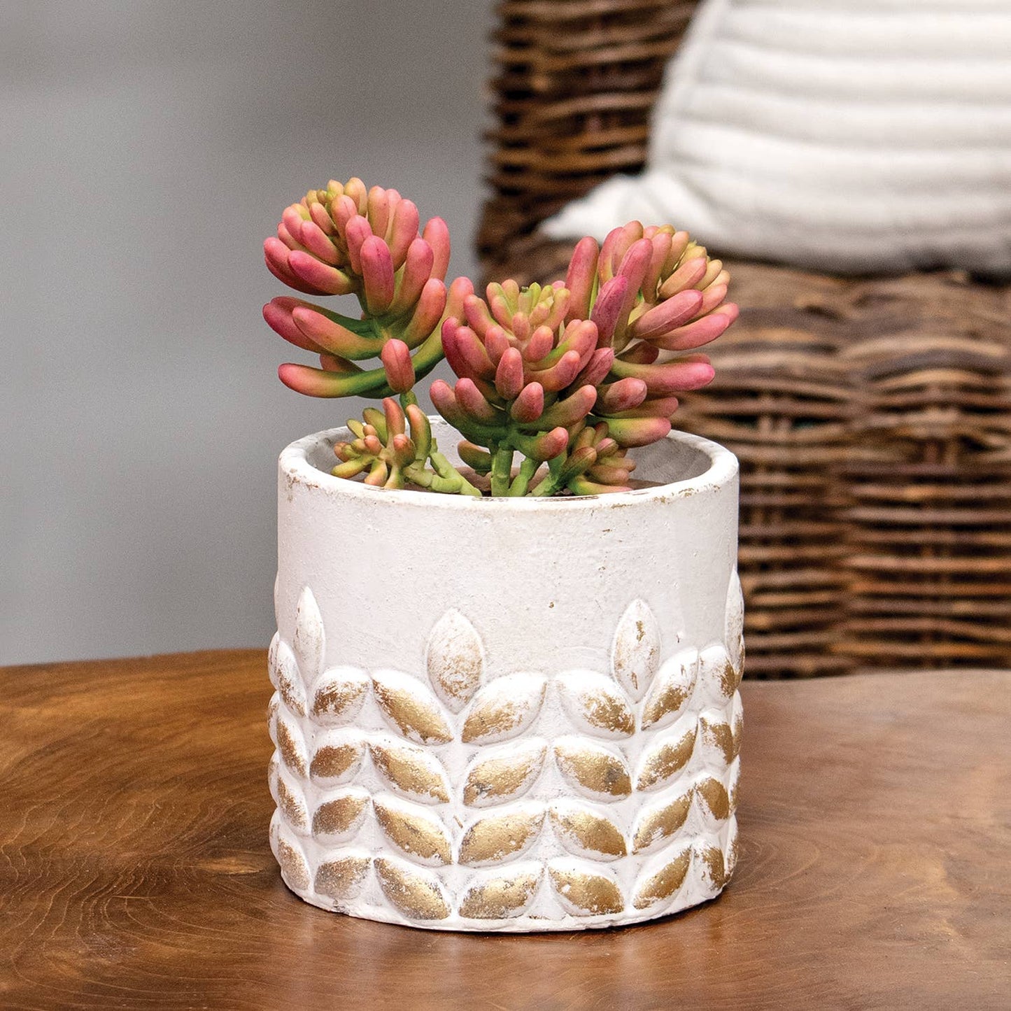 Cement Planter Gold