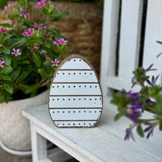 Wood Stripe/Dot Egg