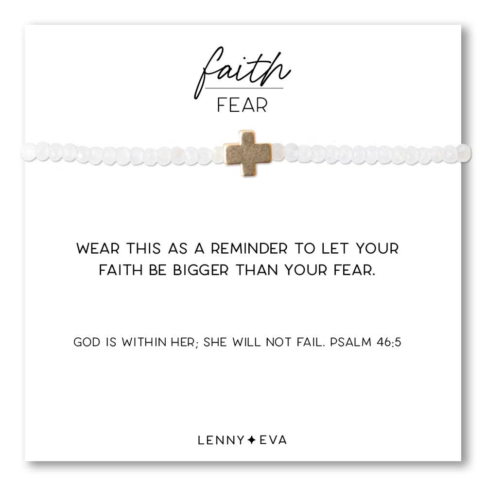 Faith Over Fear Moonstone Bracelet