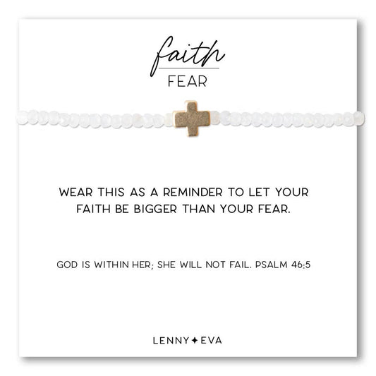 Faith Over Fear Moonstone Bracelet