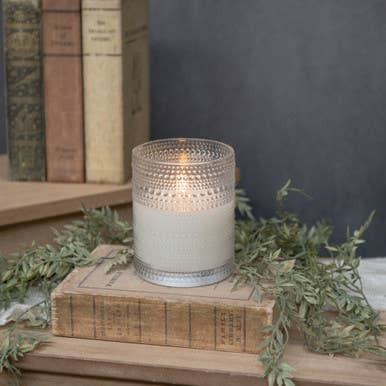 Candle Dotted Glass 4"