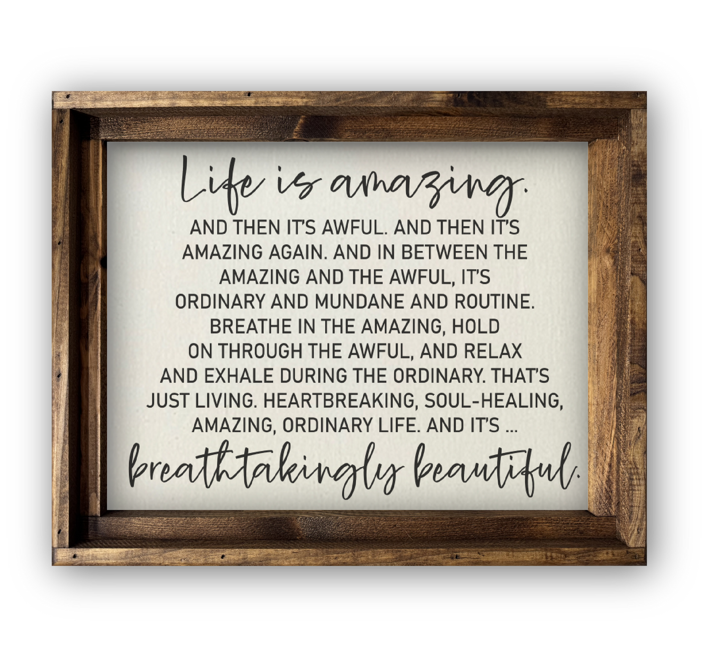LIFE IS AMAZING CANVAS