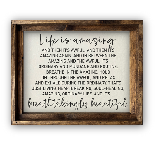 LIFE IS AMAZING CANVAS