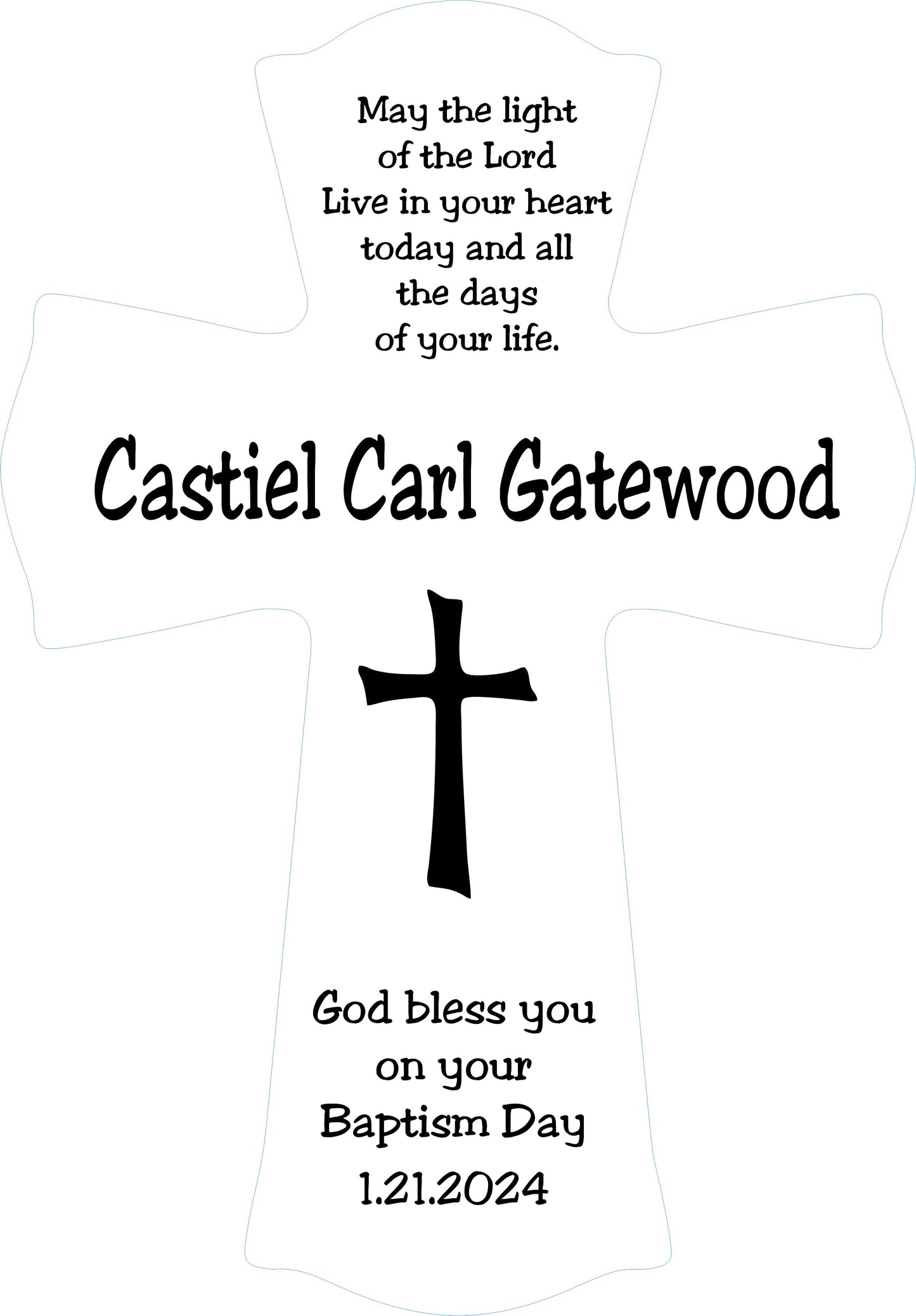 Cross  - Wood Round Edge
