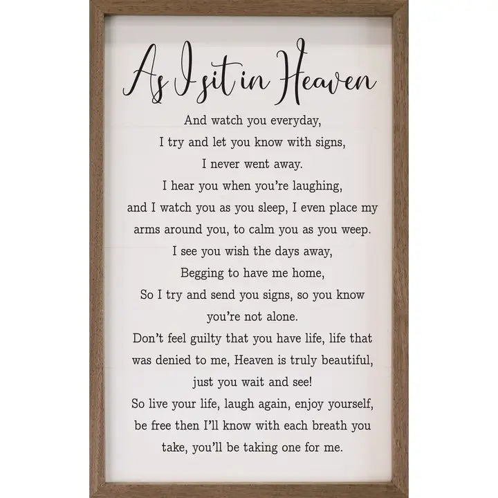 AS I SIT IN HEAVEN 5X8