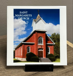 Ceramic Tile Saint Margarets Church Plaque 6"x6"
