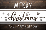 Serving Tray - Cherry wood with Christmas printed inserts