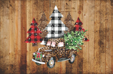Serving Tray - Cherry wood with Christmas printed inserts