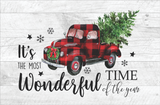 Serving Tray - Cherry wood with Christmas printed inserts