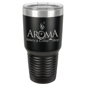 Engraved coffee top thermos