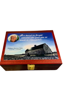Box Memorial with color print top